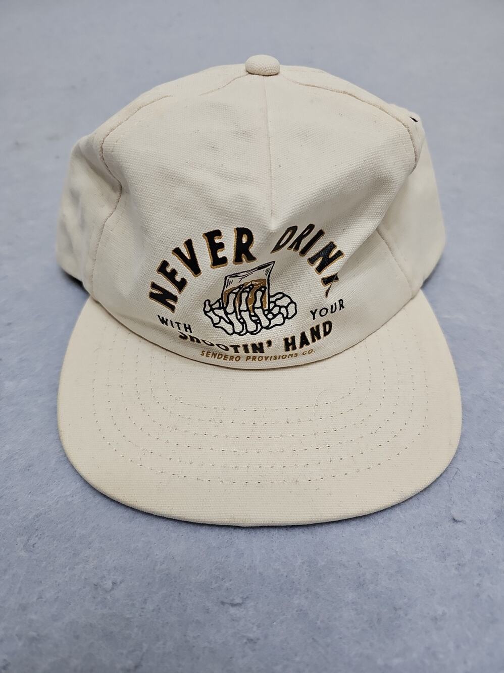 Sendero Provisions Co. Shooting Hand Hat Outdoor Strap back Cap Off White Leaves